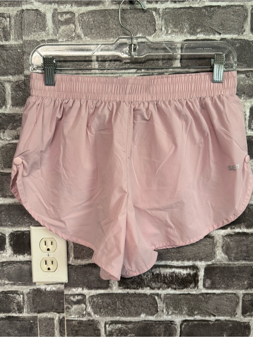 Set Active nylon track shorts Light pink